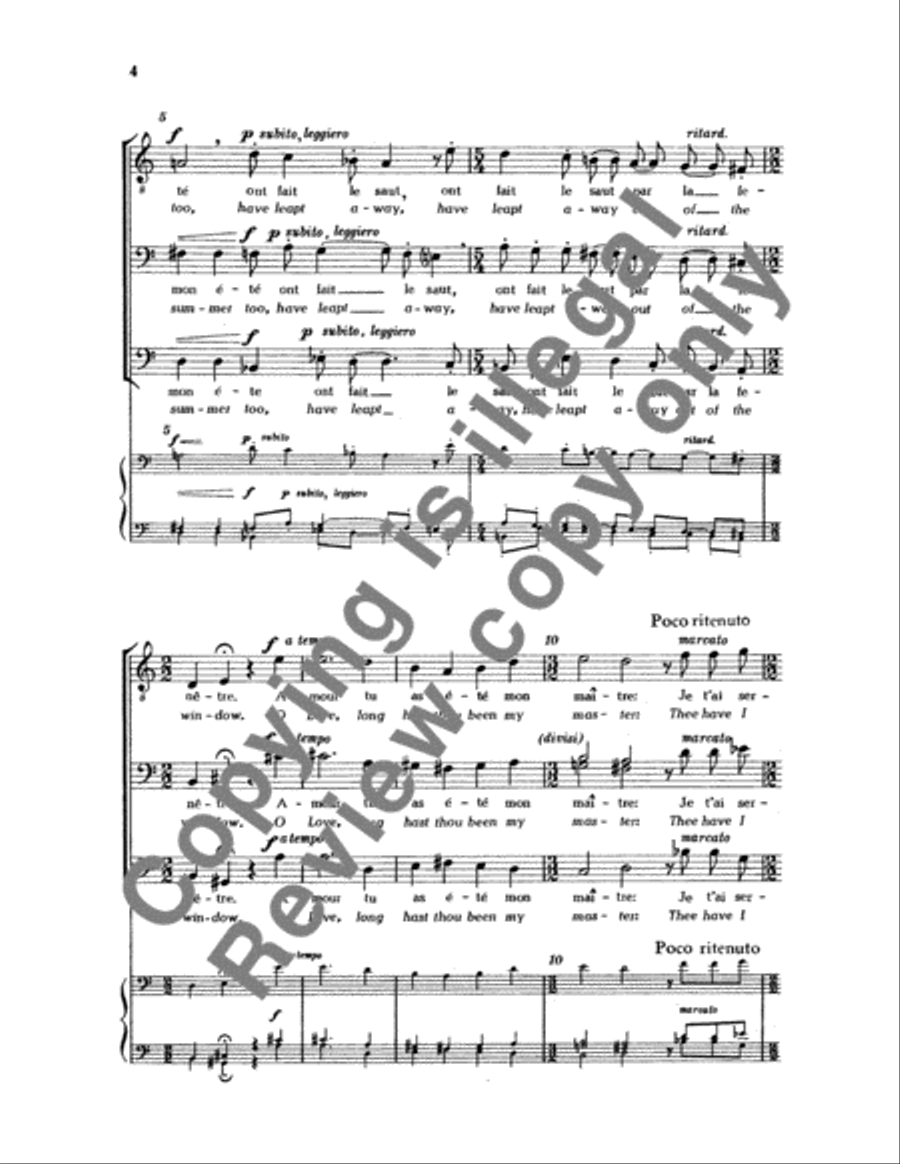 I Have Lost All That Once I Was (Plus ne suis ce que j'ai ete) 3-Part scores gallery preview page 3