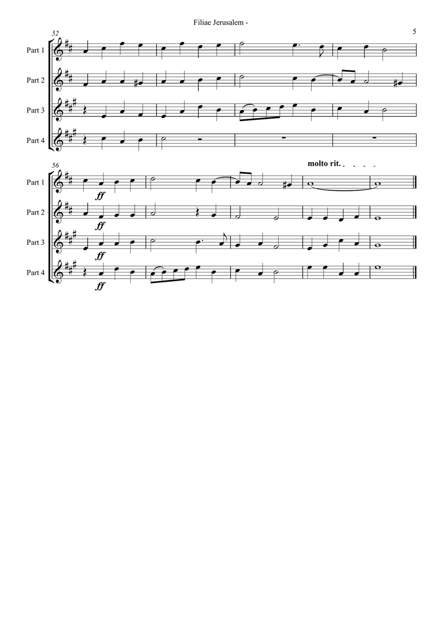 Filiae Jerusalem - Giovanni Gabrieli (Brass Quartet) Brass Quartet scores gallery preview page 5
