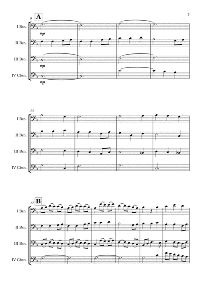 "Away In A Manger" Bassoon Quartet arr. Adrian Wagner image number null