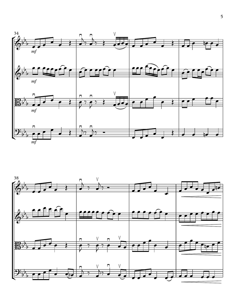 Say My Name String Quartet scores gallery preview page 5
