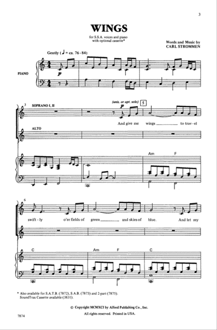 Wings Wings Women's Choir scores gallery preview page 2