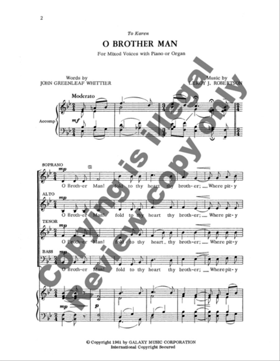 O Brother Man 4-Part scores gallery preview page 7