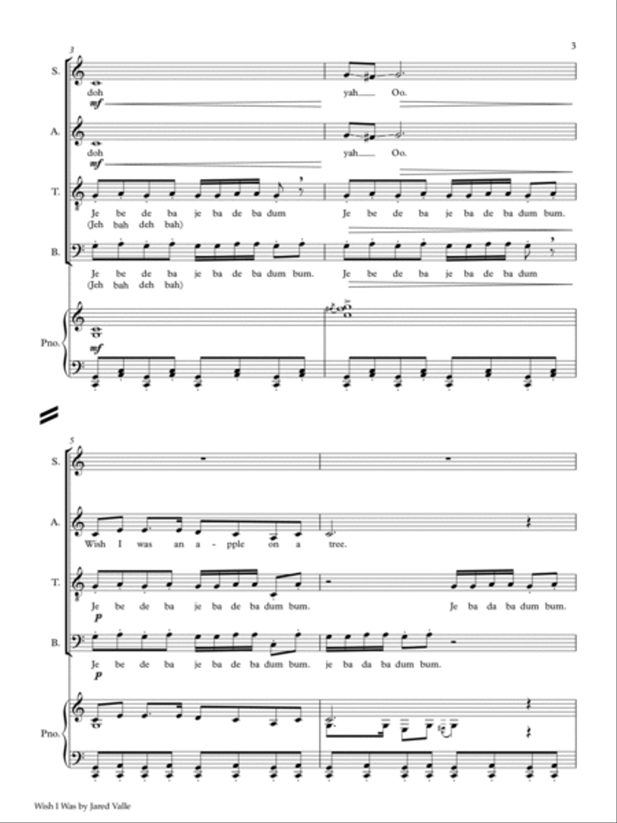 Wish I Was 4-Part scores gallery preview page 3