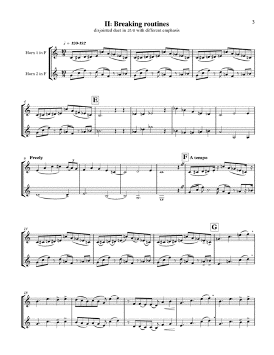 Going on an Adventure: 3 light intermediate duets for Horn Brass Duet scores gallery preview page 3
