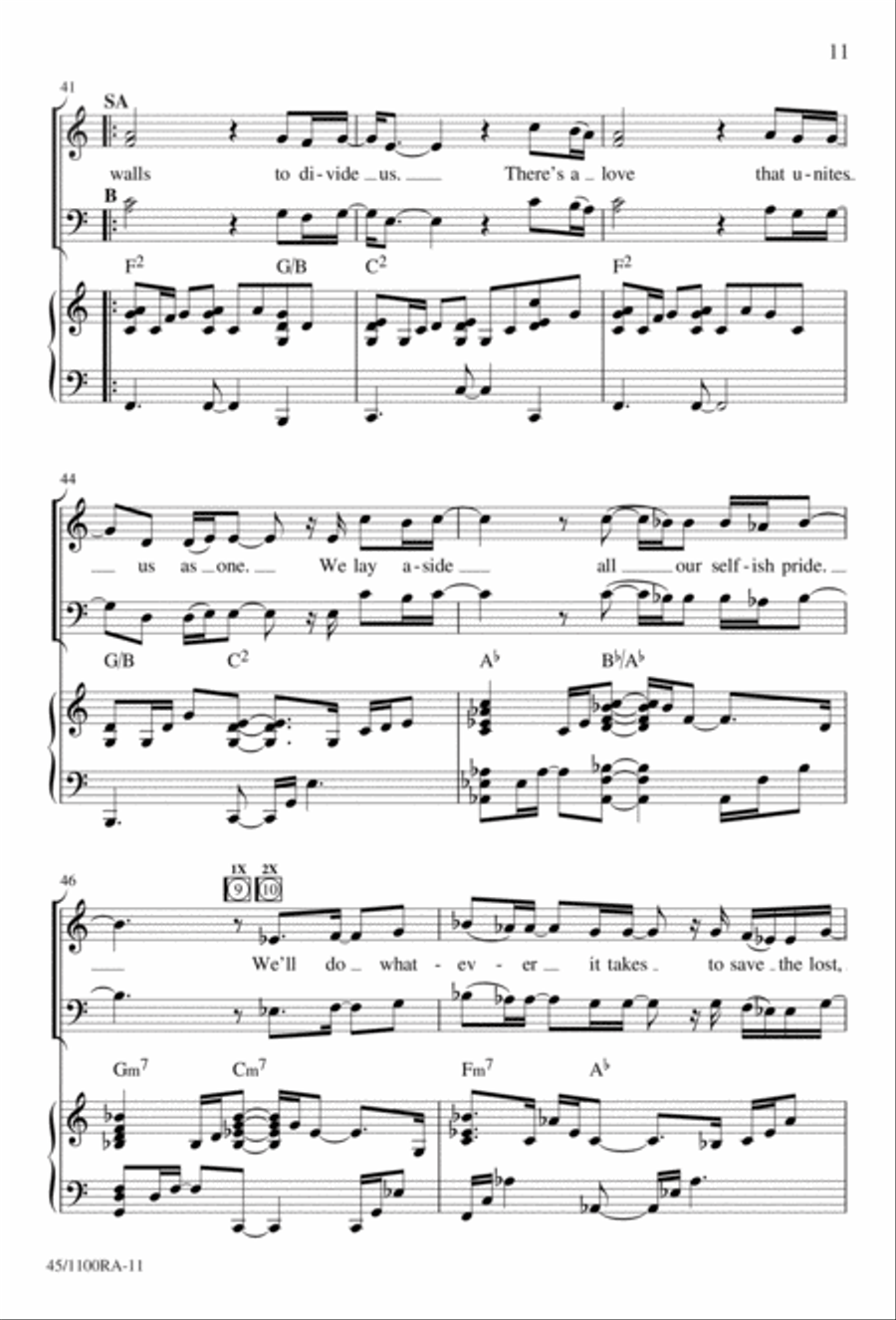 No More Walls (Digital Download) Choir scores gallery preview page 11