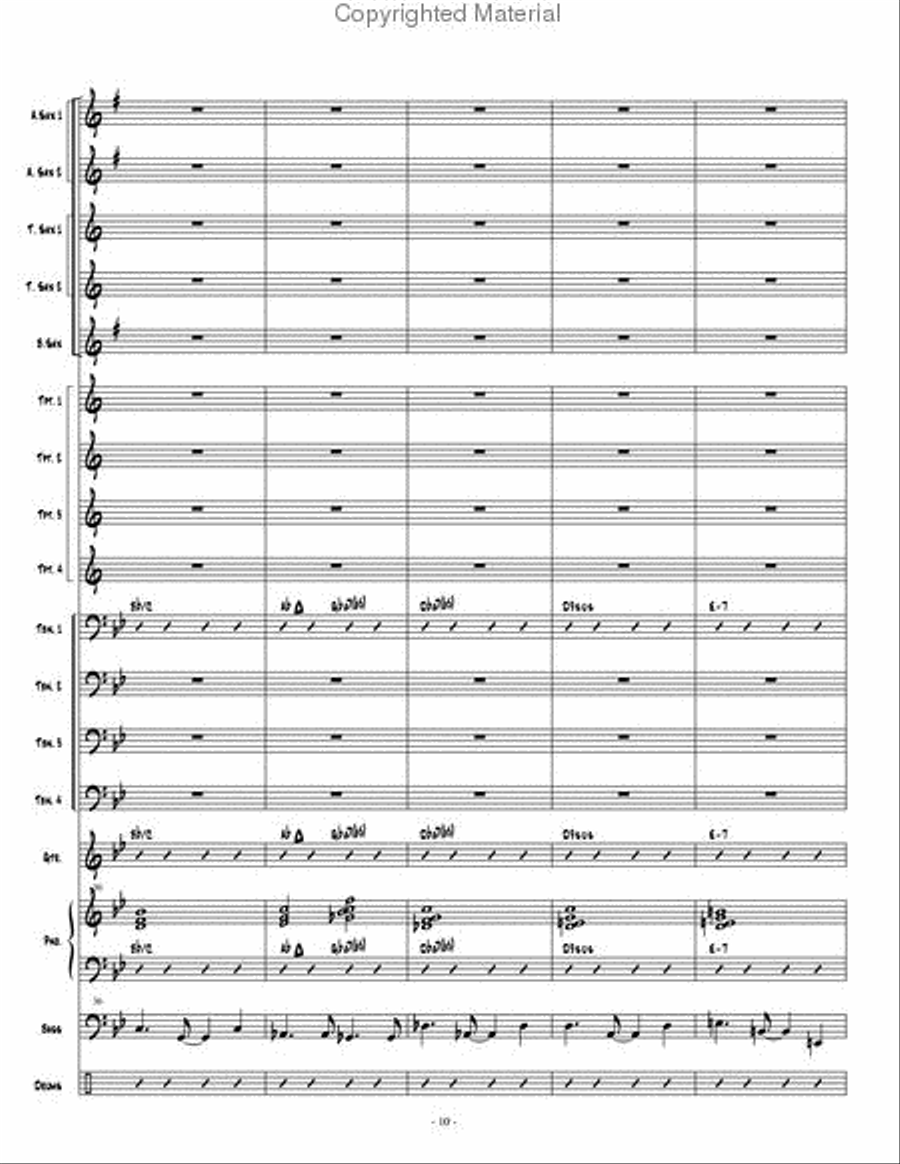 Dark Obsedian Jazz Ensemble scores gallery preview page 11