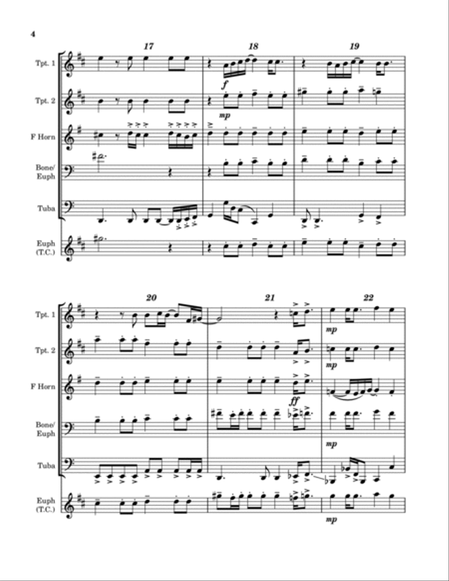 Too Old To Rock 'n Roll (too Young To Die) Euphonium scores gallery preview page 4