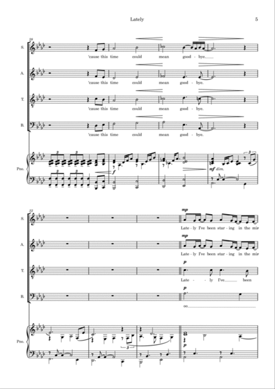 Lately Lately 4-Part scores gallery preview page 5