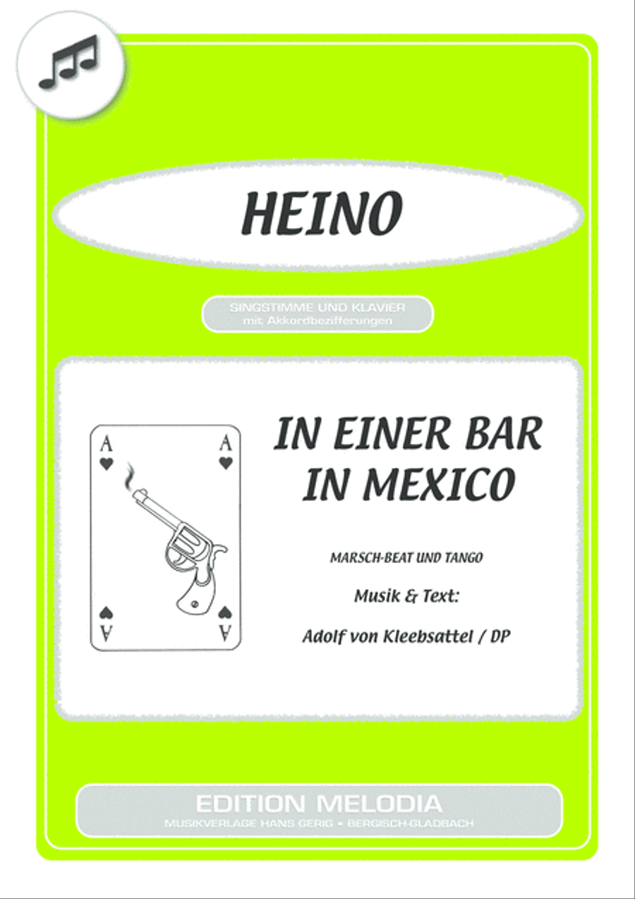 In einer Bar in Mexico Piano, Vocal, Guitar scores gallery preview page 1