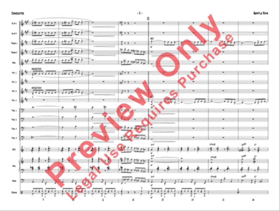 Gentle Rain Jazz Ensemble scores gallery preview page 5