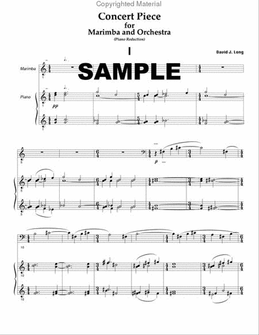 Concert Piece for Marimba & Orchestra Full Orchestra scores gallery preview page 2