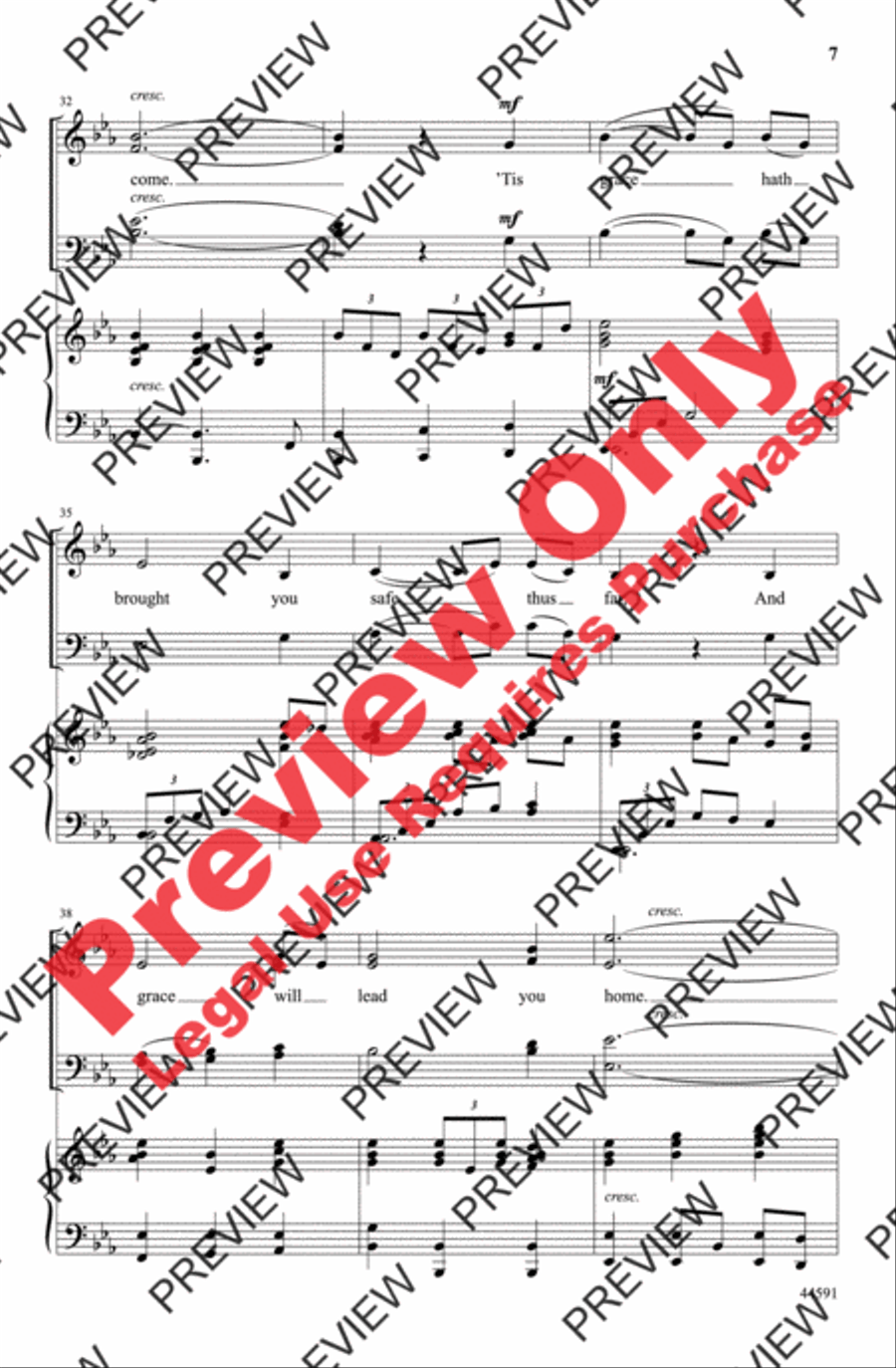 Go Rest High on That Mountain 4-Part scores gallery preview page 7