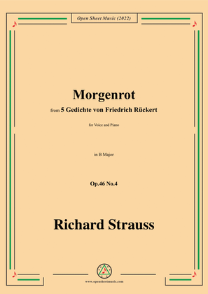 Richard Strauss-Morgenrot,in B Major,Op.46 No.4
