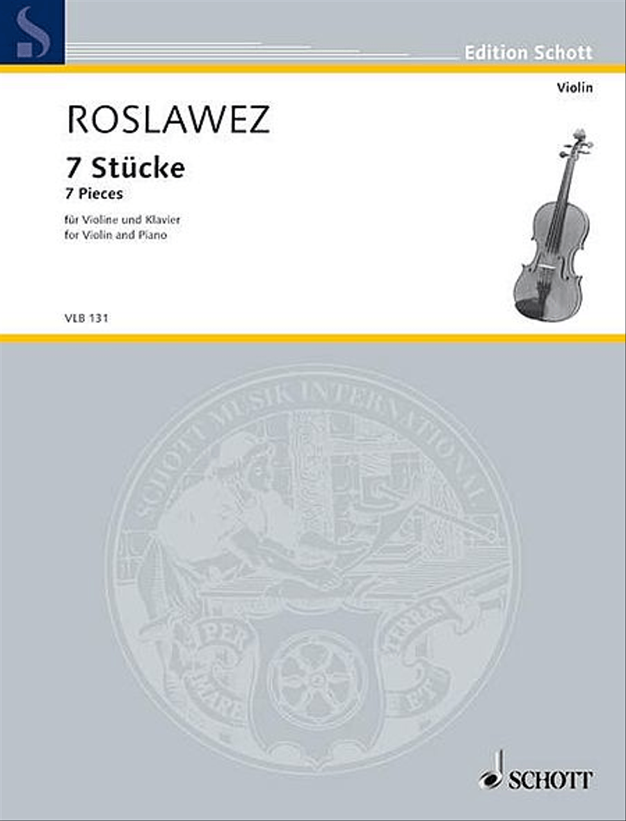 7 Pieces Violin Solo scores gallery preview page 1