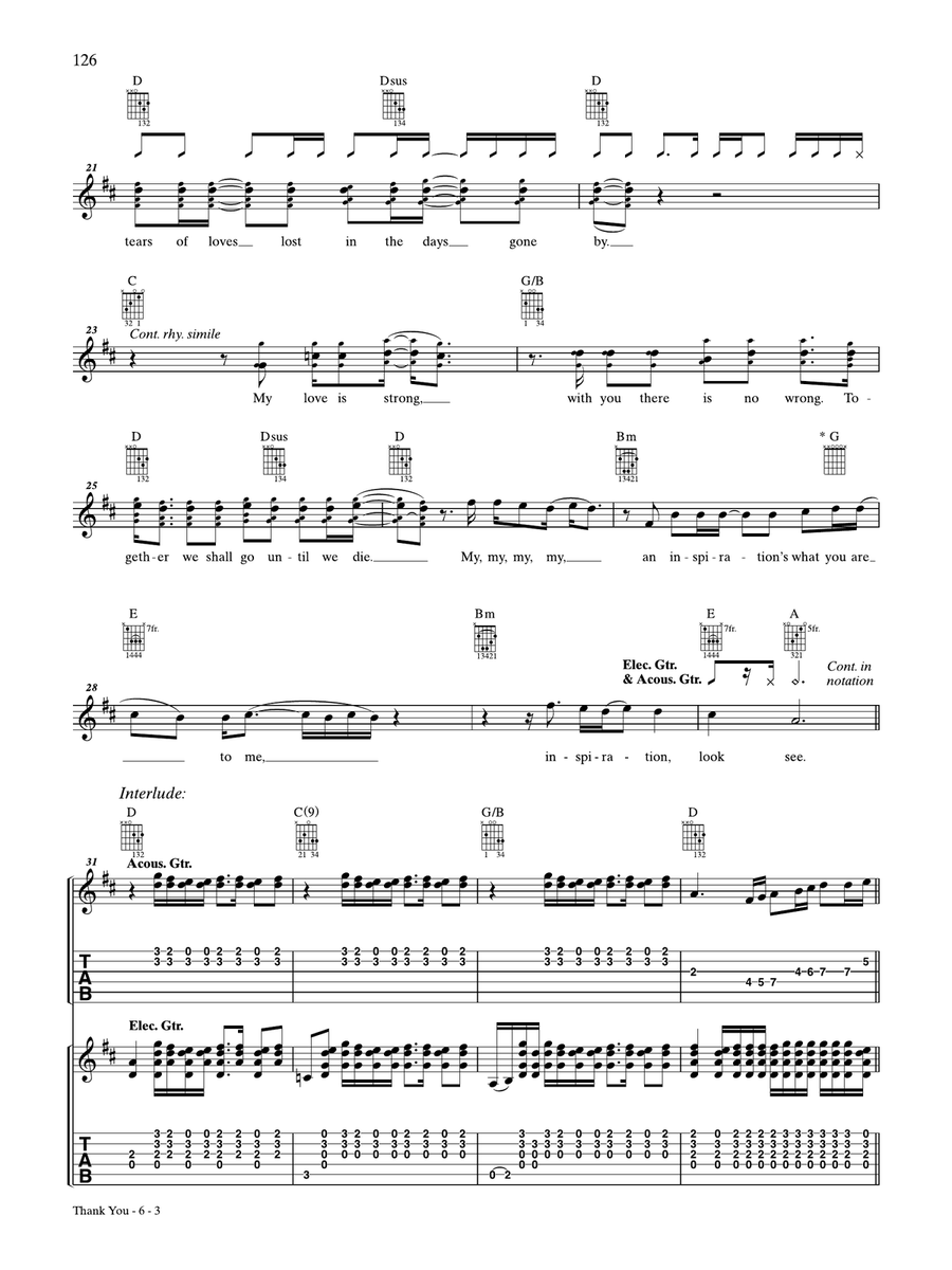 Thank You by Led Zeppelin Acoustic Guitar - Digital Sheet Music page 3