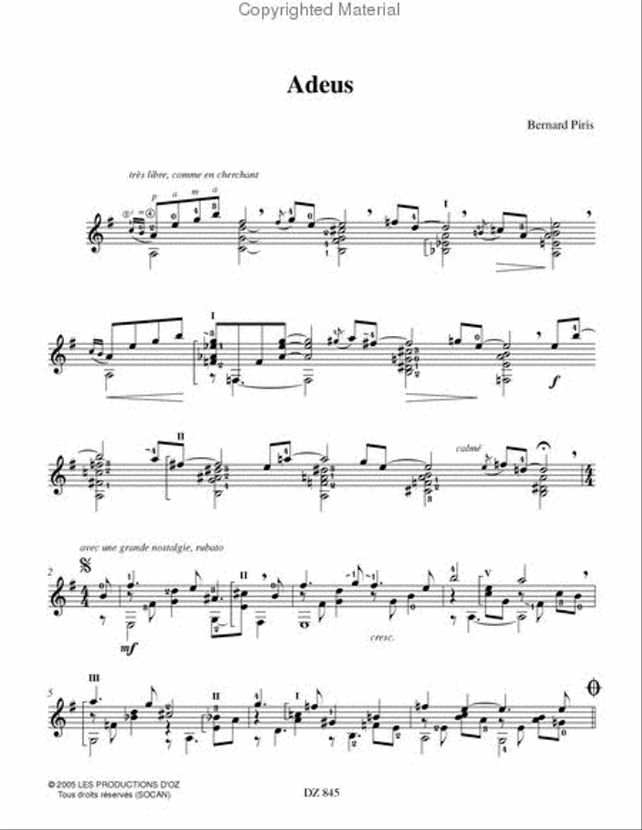 Adeus, Amanhã Classical Guitar scores gallery preview page 2