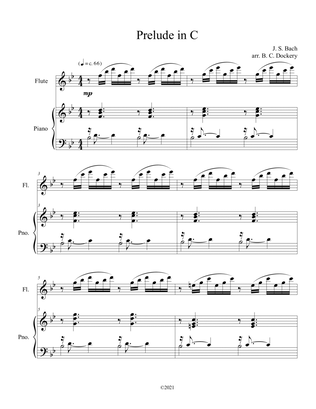 Prelude No.1 from The Well-Tempered Clavier Book 1 BWV 846 (Flute Solo) with piano accompaniment