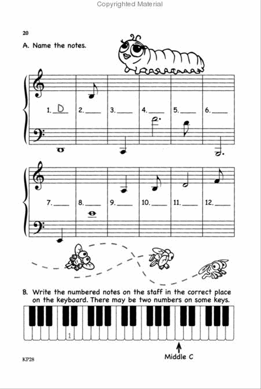 Bastien Theory Boosters: Ledger Lines Note Speller Piano Method scores gallery preview page 2