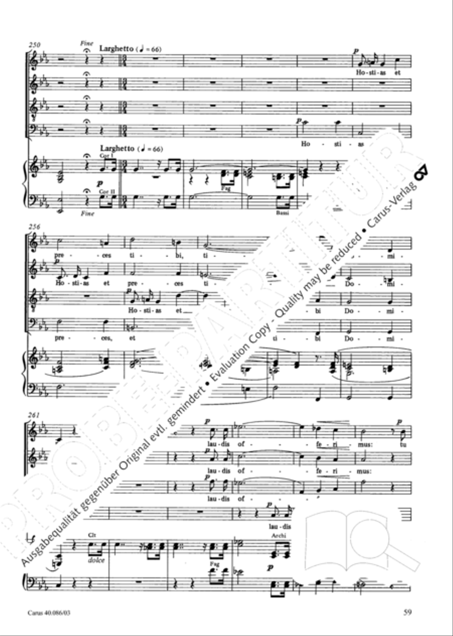 Requiem in C minor 4-Part scores gallery preview page 60