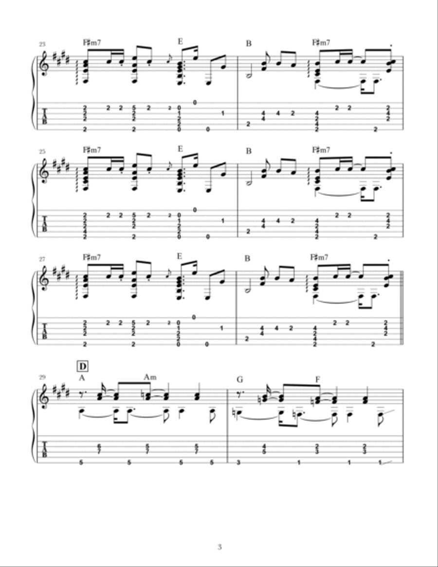 Under The Bridge Acoustic Guitar scores gallery preview page 3