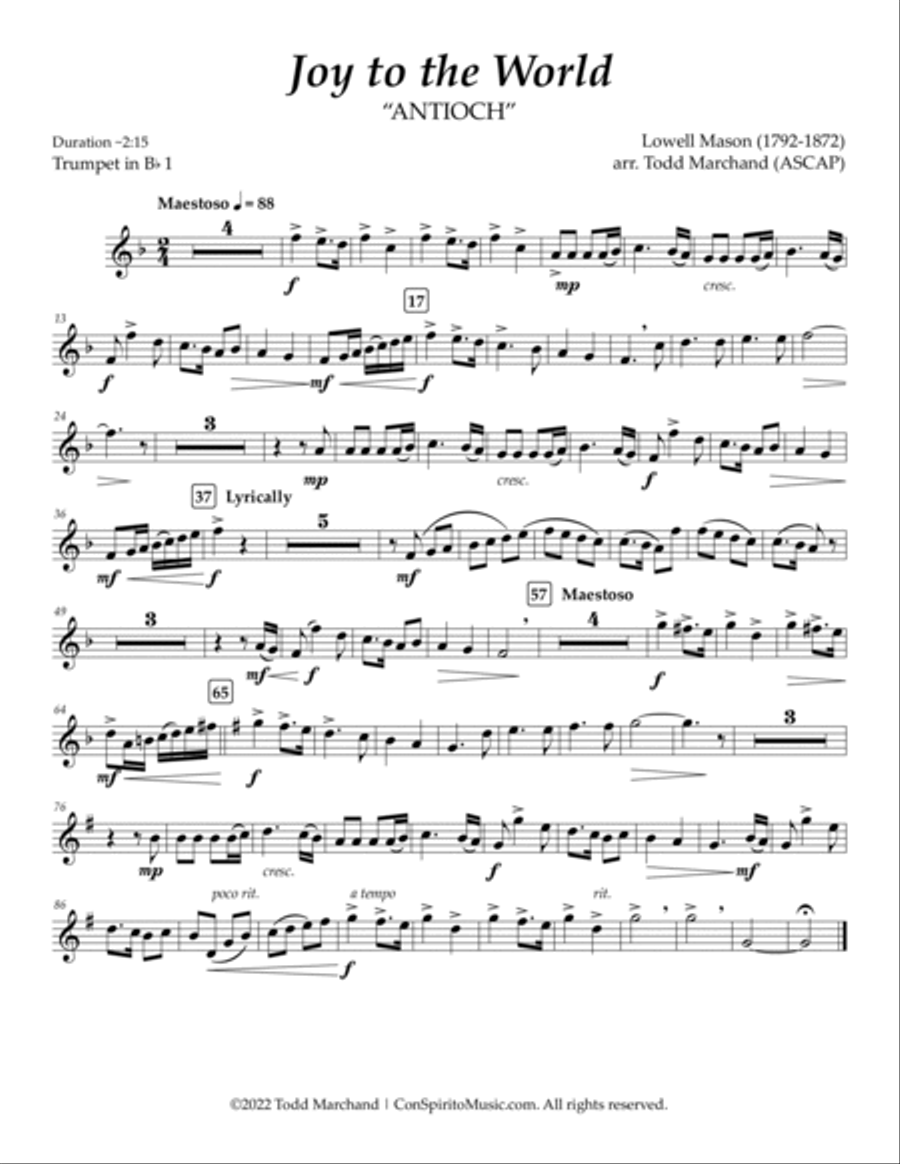 Joy to the World — brass quintet Brass Quintet scores gallery preview page 6