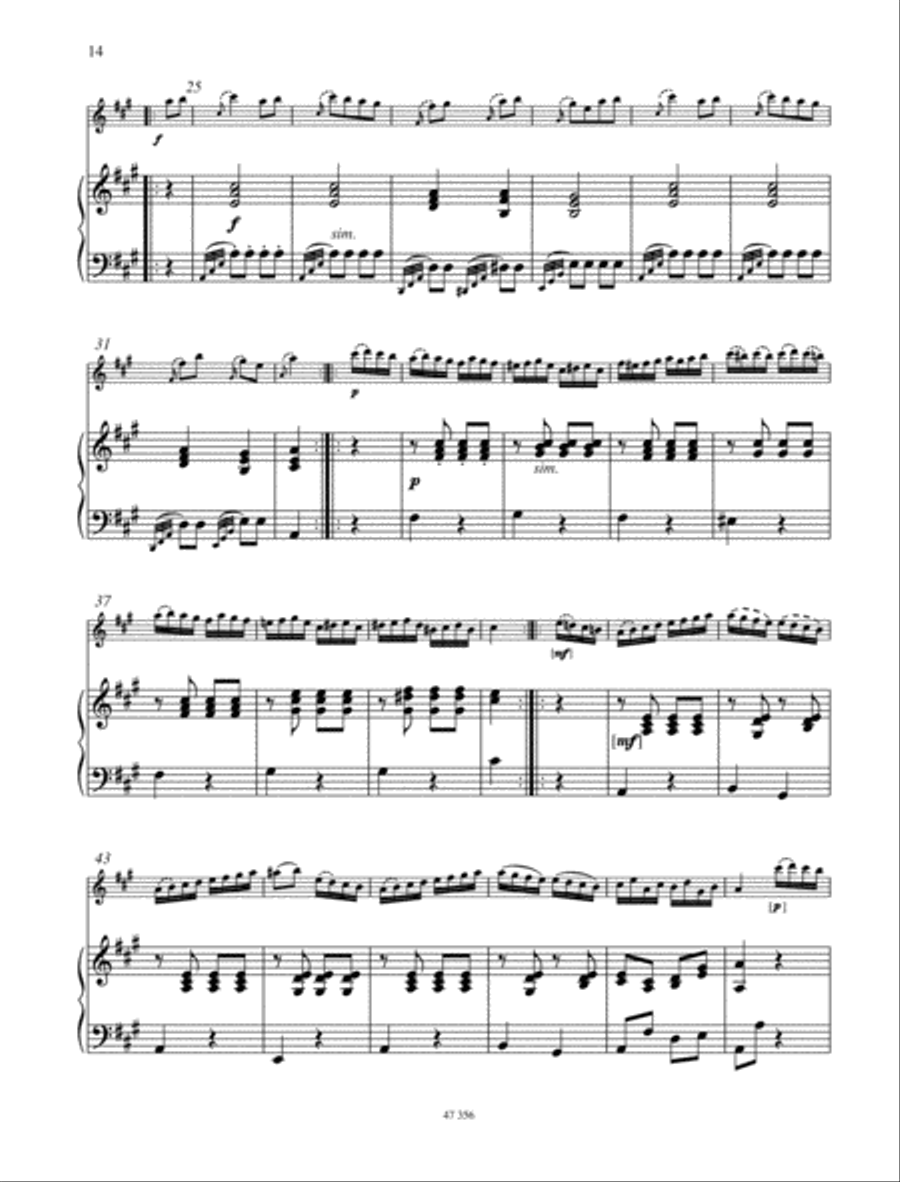 Turkish March Flute Solo scores gallery preview page 2