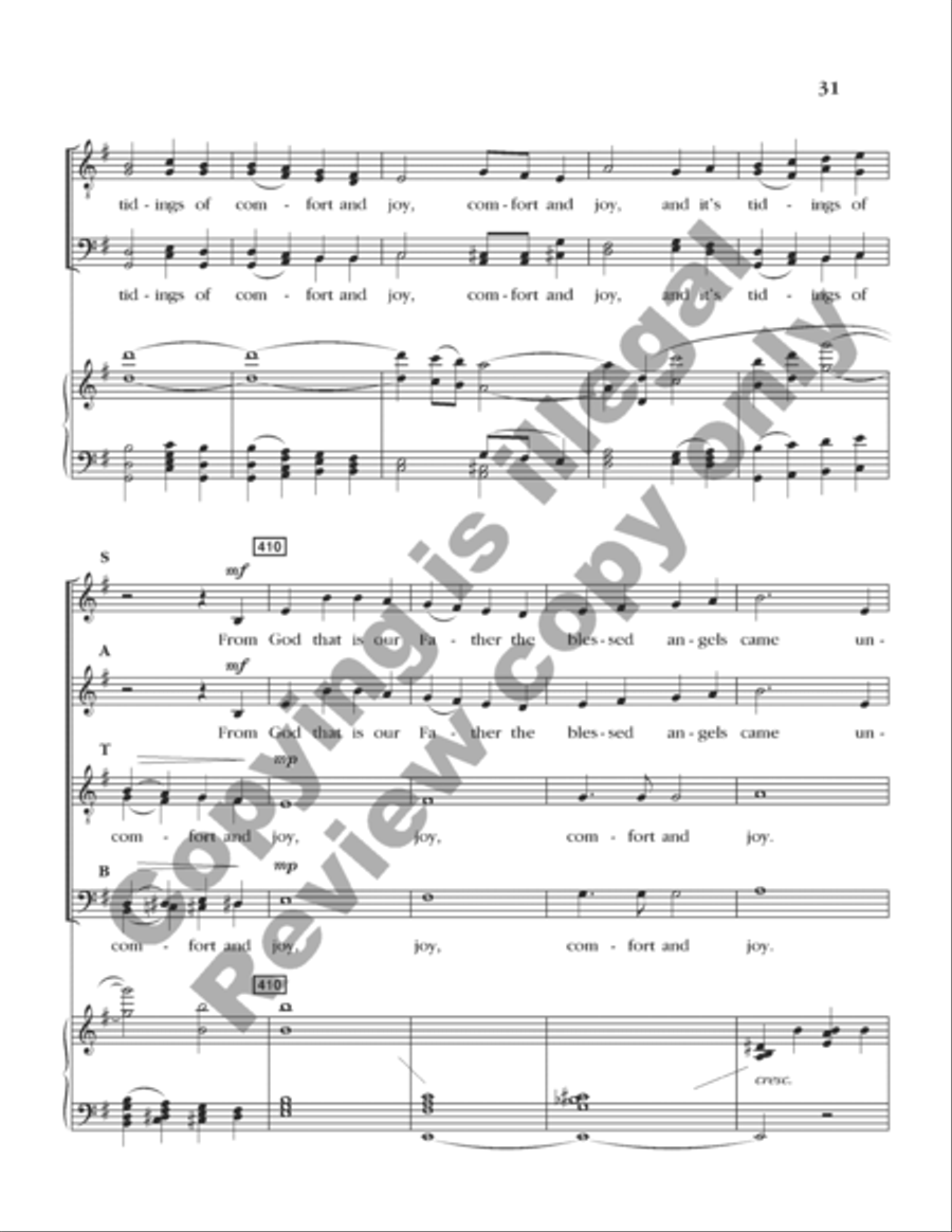 A Feast of Carols (Choral Score) 4-Part scores gallery preview page 25