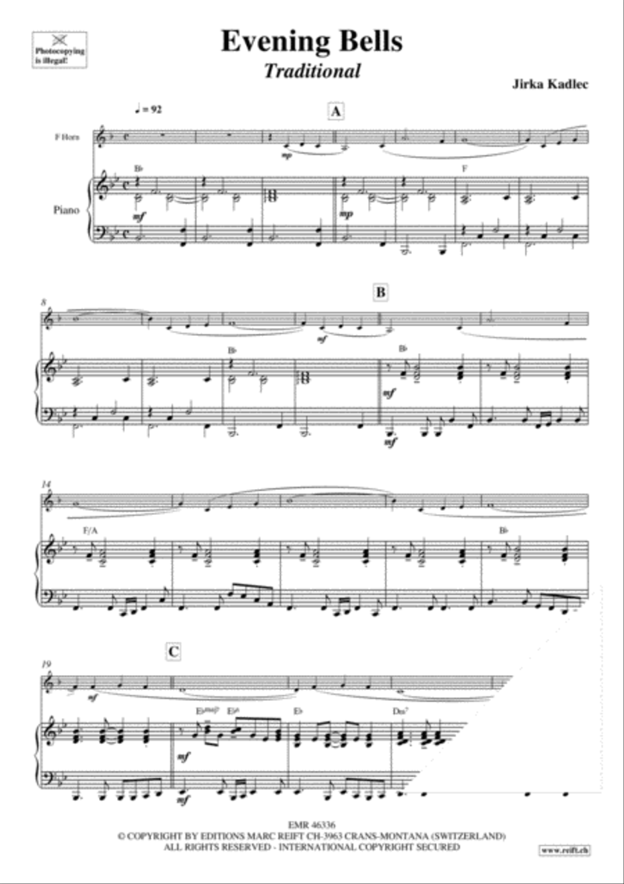 Evening Bells Evening Bells Horn scores gallery preview page 3
