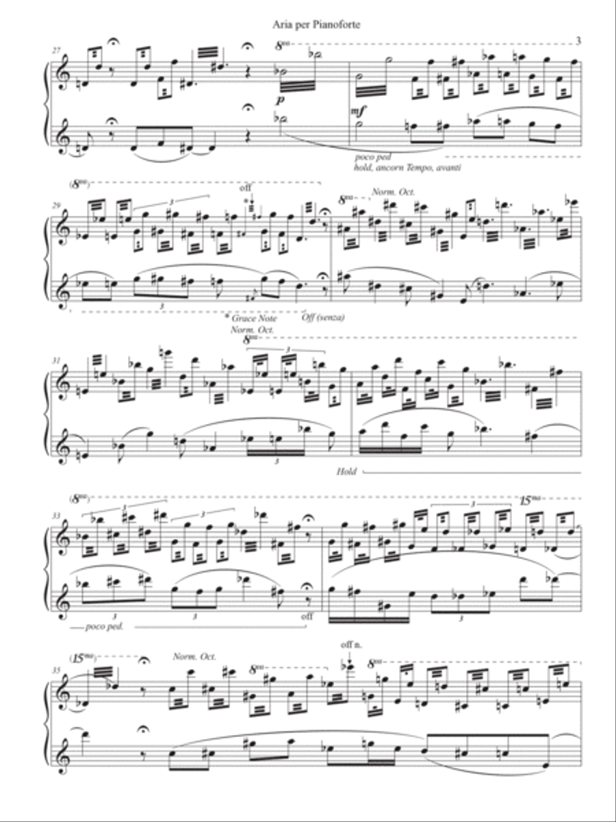 Aria for Piano Piano Solo scores gallery preview page 5