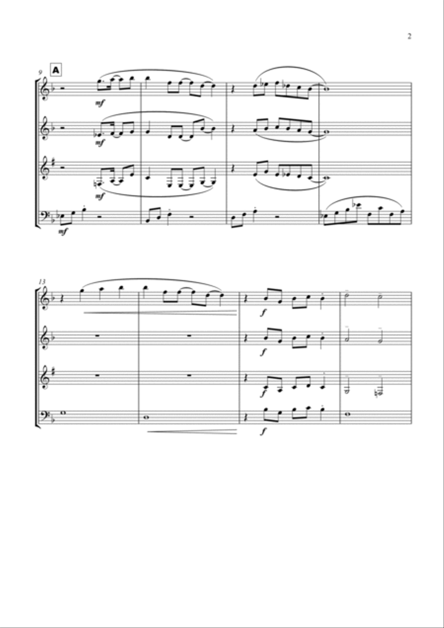 Suspicious Minds Woodwind Quartet scores gallery preview page 2