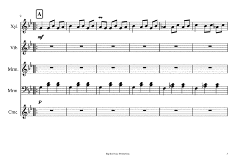 Danse Macabre For Percussion Percussion scores gallery preview page 3