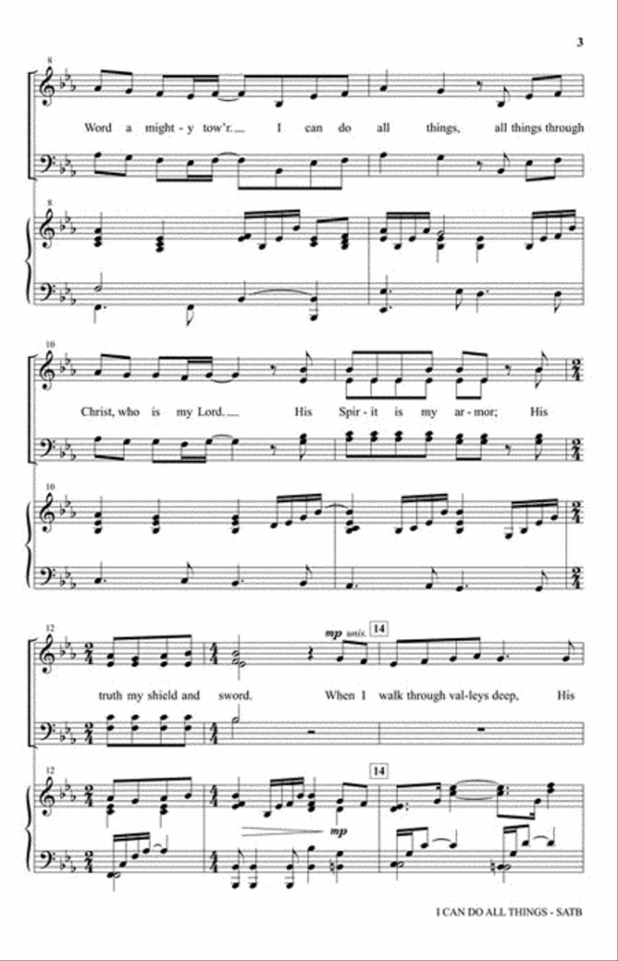 I Can Do All Things 4-Part scores gallery preview page 3