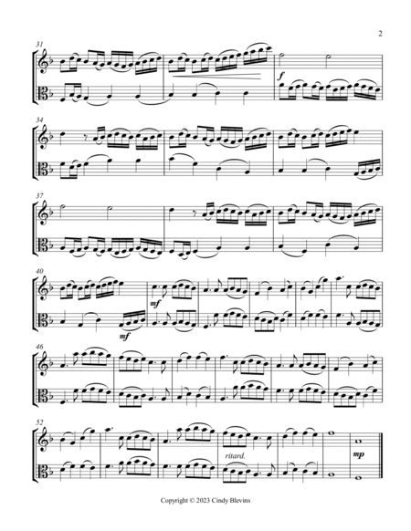 Pachelbel's Canon, for Violin and Viola Duet image number null