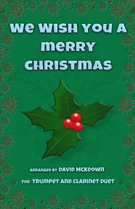 Book cover for We Wish You a Merry Christmas, Jazz Style, for Trumpet and Clarinet Duet