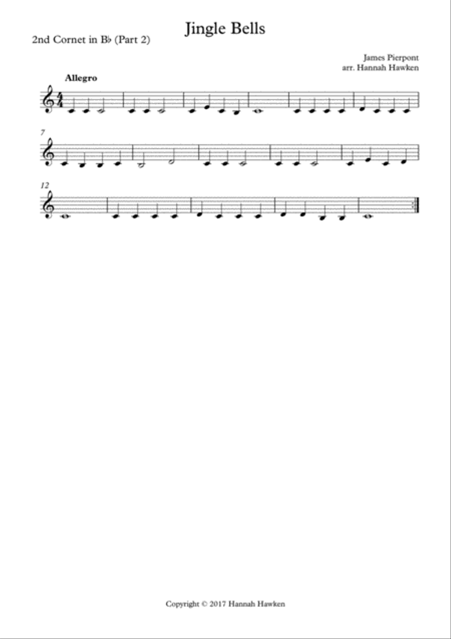Jingle Bells - Junior Band / Training Band - 4 or 5 part flexible ensemble Brass Ensemble scores gallery preview page 6