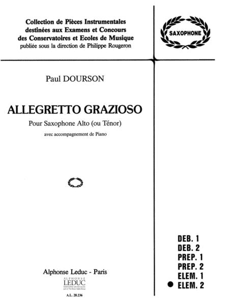 Allegretto Grazioso (saxophone-alto & Piano)