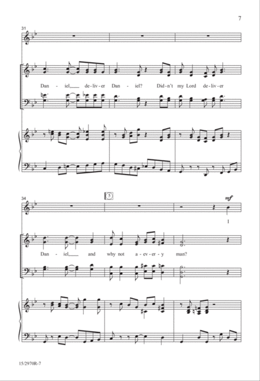Didn't My Lord Deliver Daniel? 4-Part scores gallery preview page 7