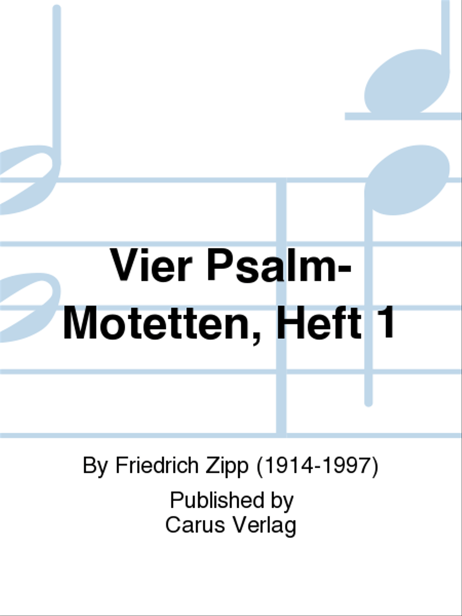 Vier Psalm-Motetten, Heft 1 Choir scores gallery preview page 1