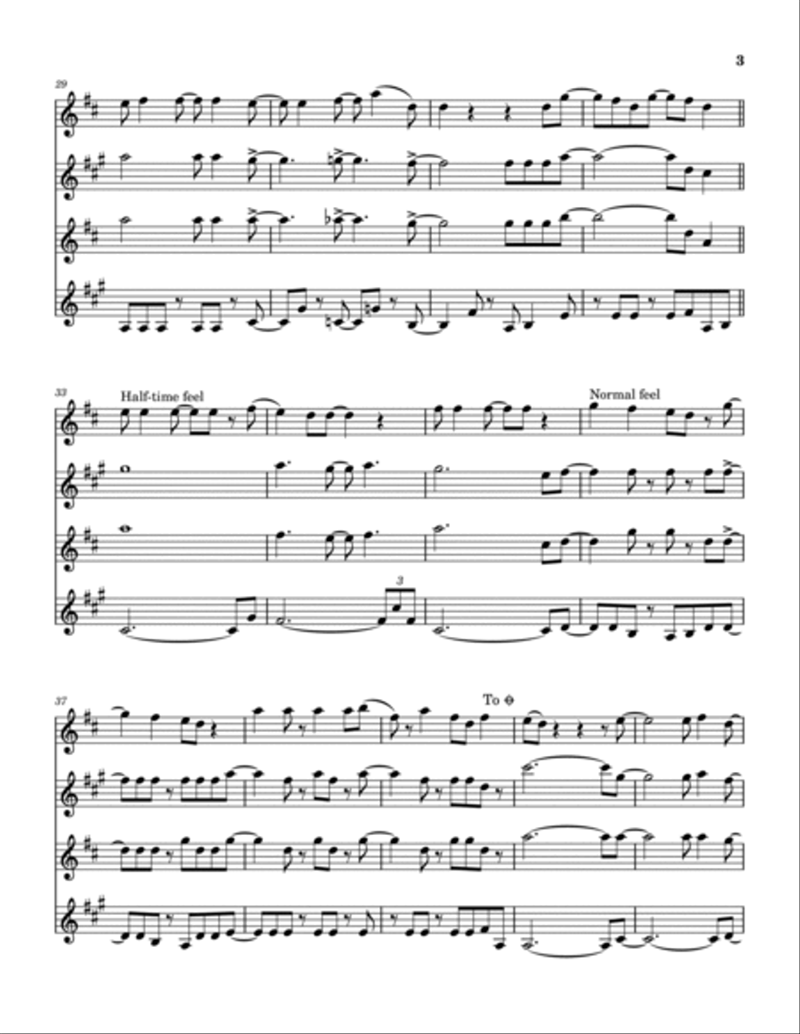 It's Over Saxophone Quartet scores gallery preview page 4