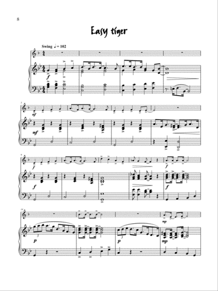 Really Easy Jazzin' About -- Fun Pieces for French Horn Horn scores gallery preview page 3