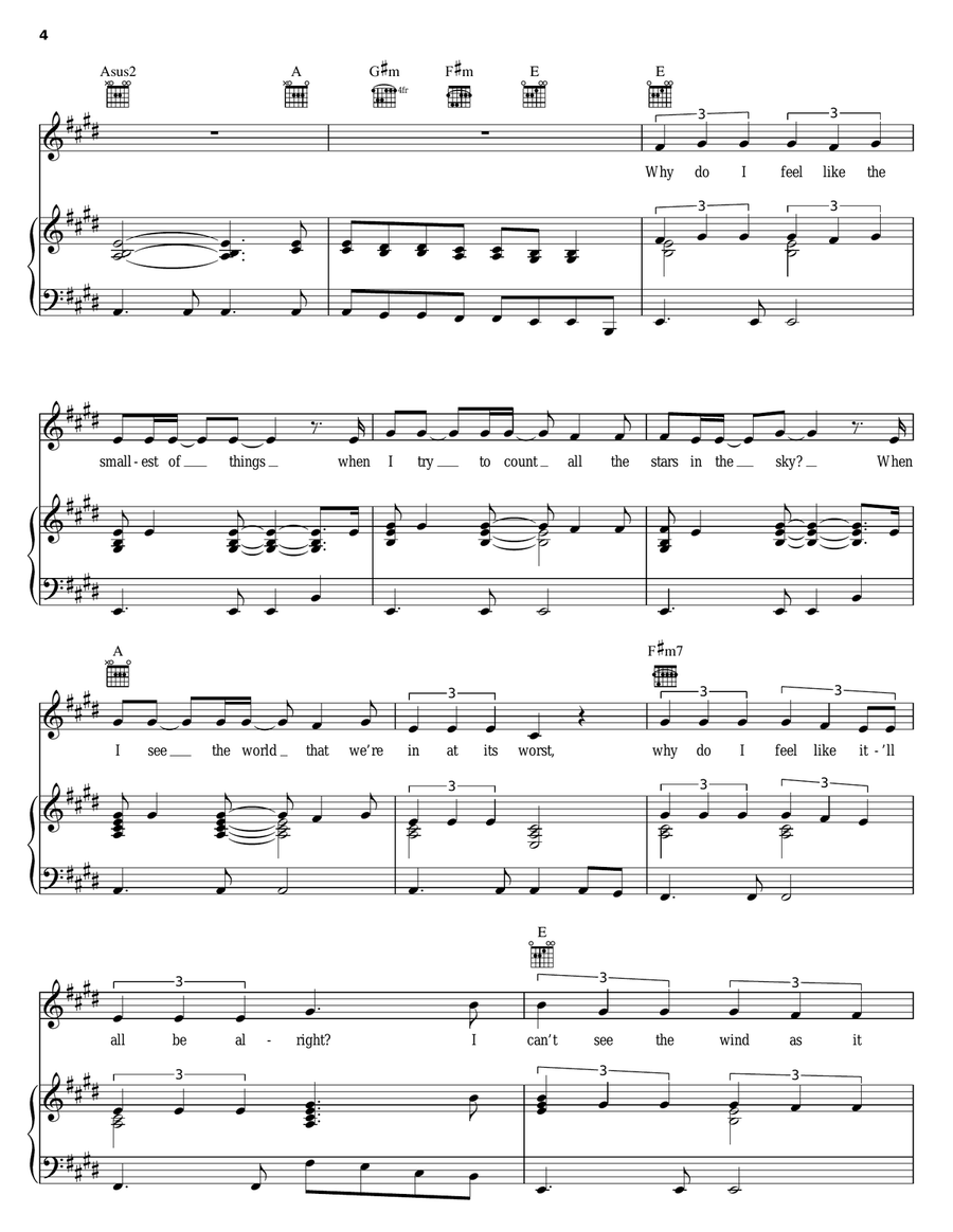 Face Of God Face Of God Piano, Vocal, Guitar scores gallery preview page 4