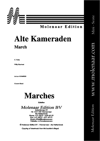 Alte Kameraden by Willy Hautvast Concert Band - Sheet Music