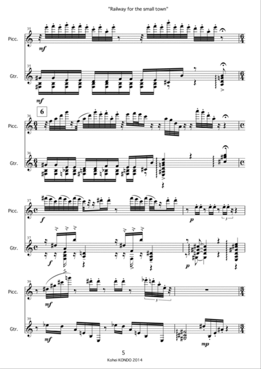 Duet for piccolo and guitar 