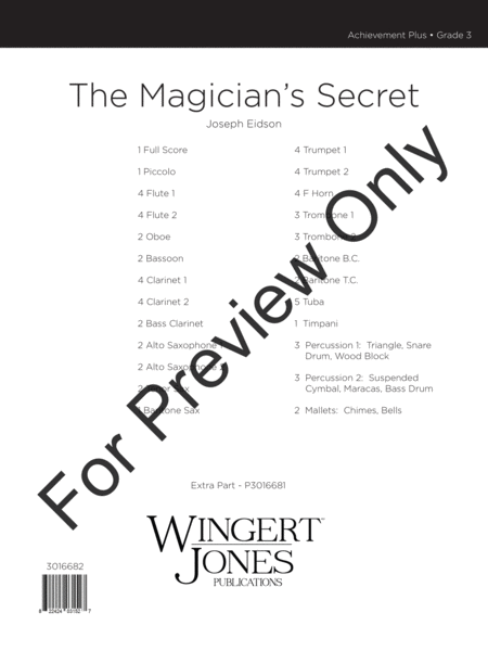 The Magician's Secret - Full Score image number null