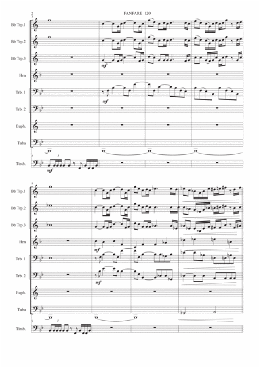 FANFARE 120 Brass Ensemble scores gallery preview page 3