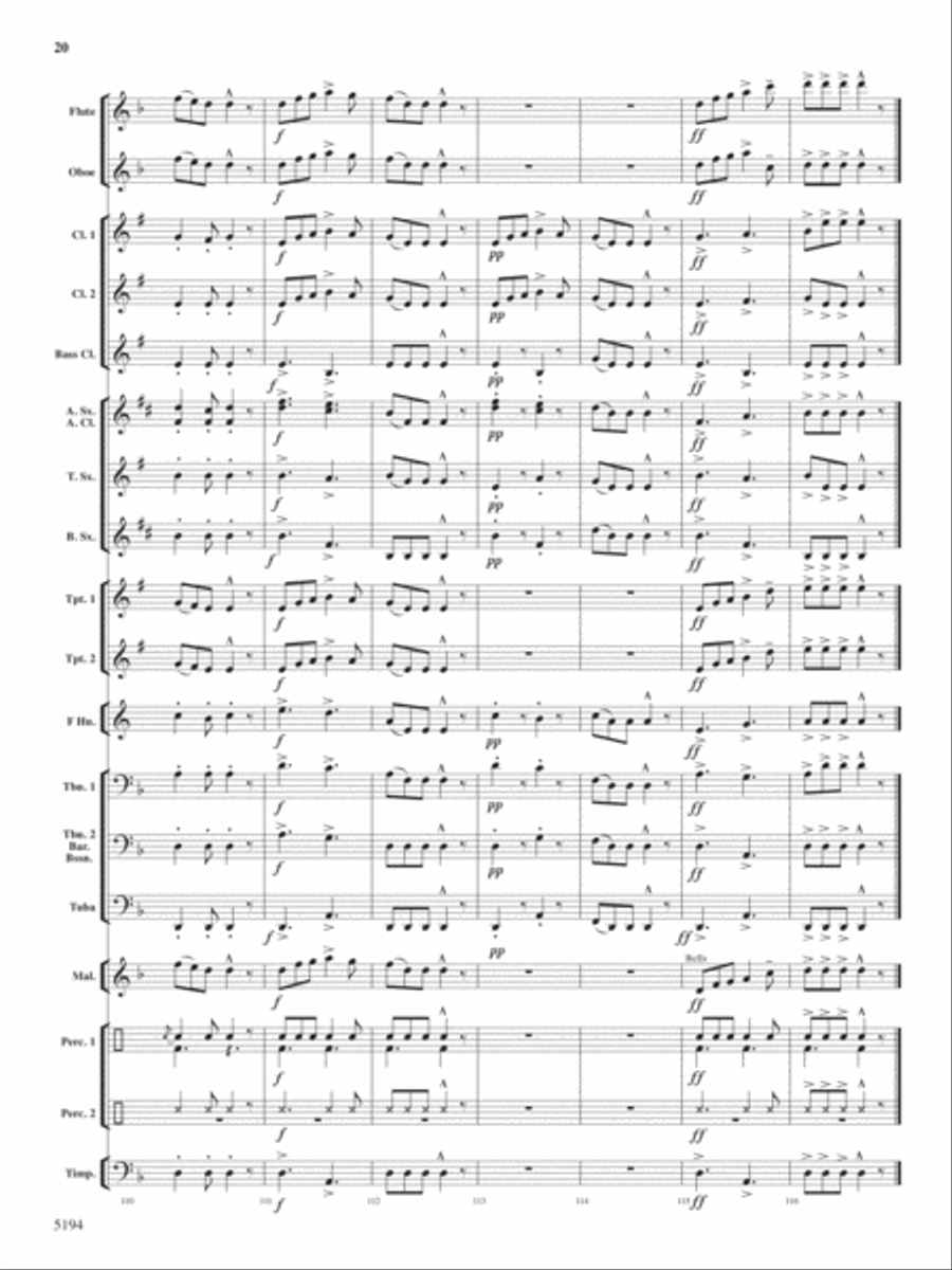 Under An Irish Sky Concert Band scores gallery preview page 19