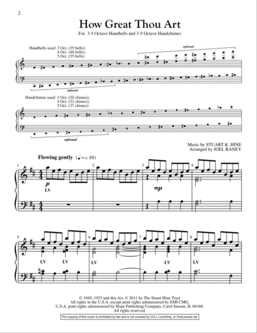 How Great Thou Art How Great Thou Art 5-Octaves scores gallery preview page 2