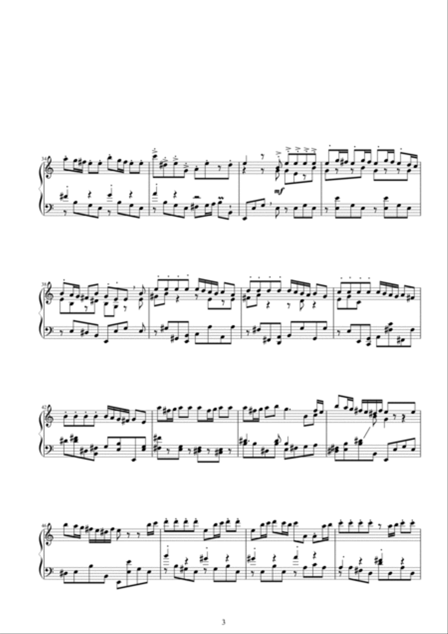 A.Vivaldi-Concerto in A minor (Rv 356) transcription for piano Piano Solo scores gallery preview page 3