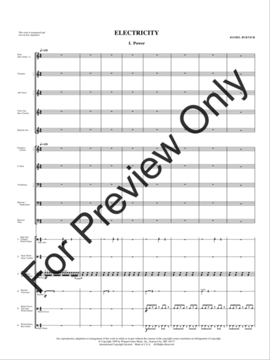 Electricity (Score) Concert Band scores gallery preview page 4