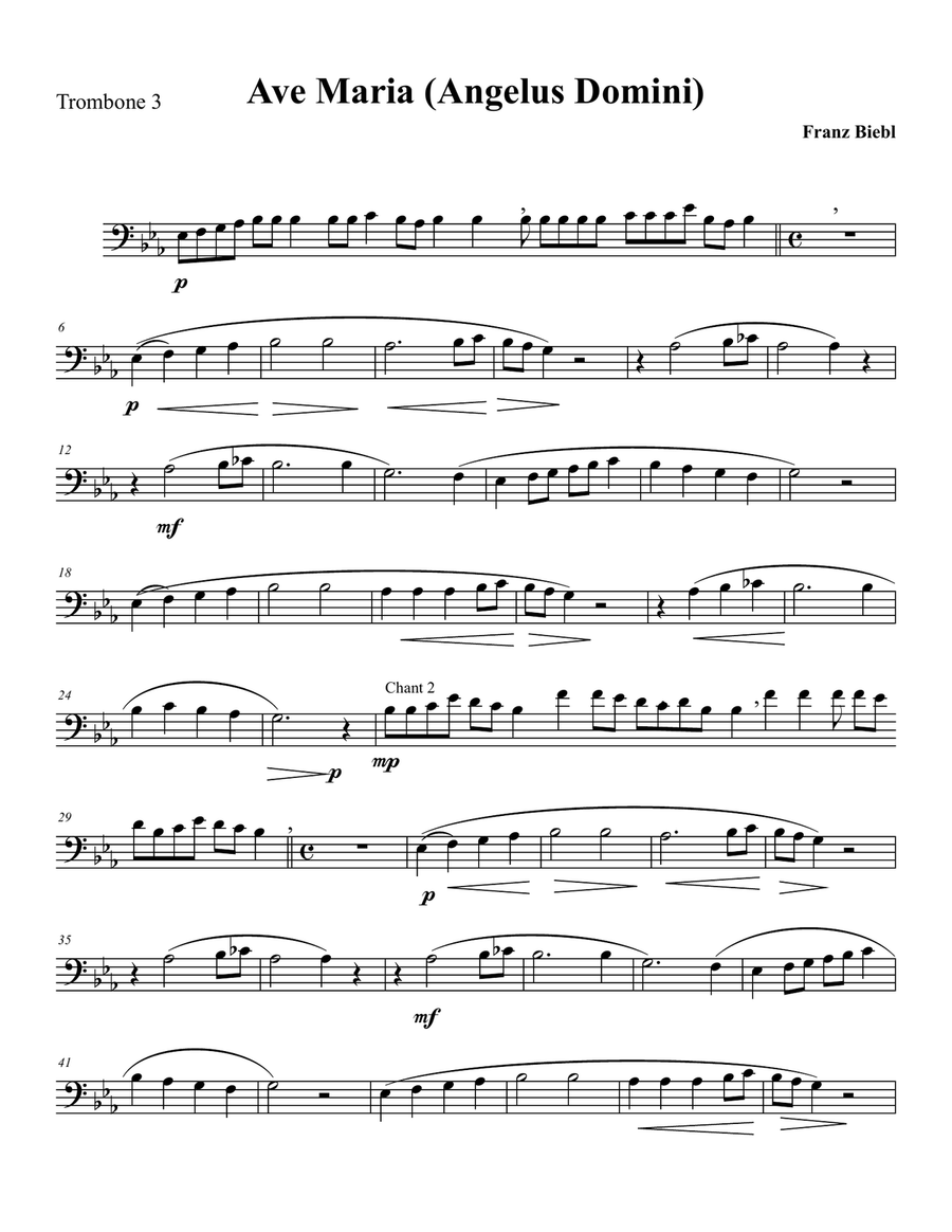 Ave Maria (Angelus Domini) 4-Part scores gallery preview page 5
